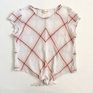 Cloth & Stone | cotton tie front top